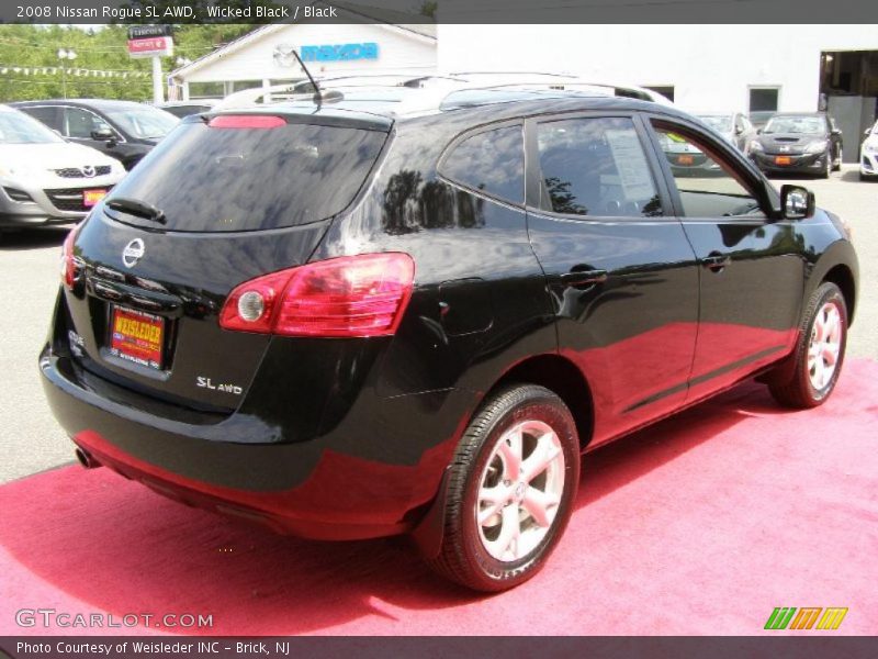 Wicked Black / Black 2008 Nissan Rogue SL AWD