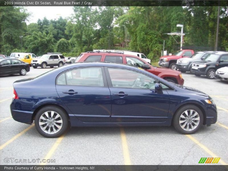 Royal Blue Pearl / Gray 2009 Honda Civic EX Sedan