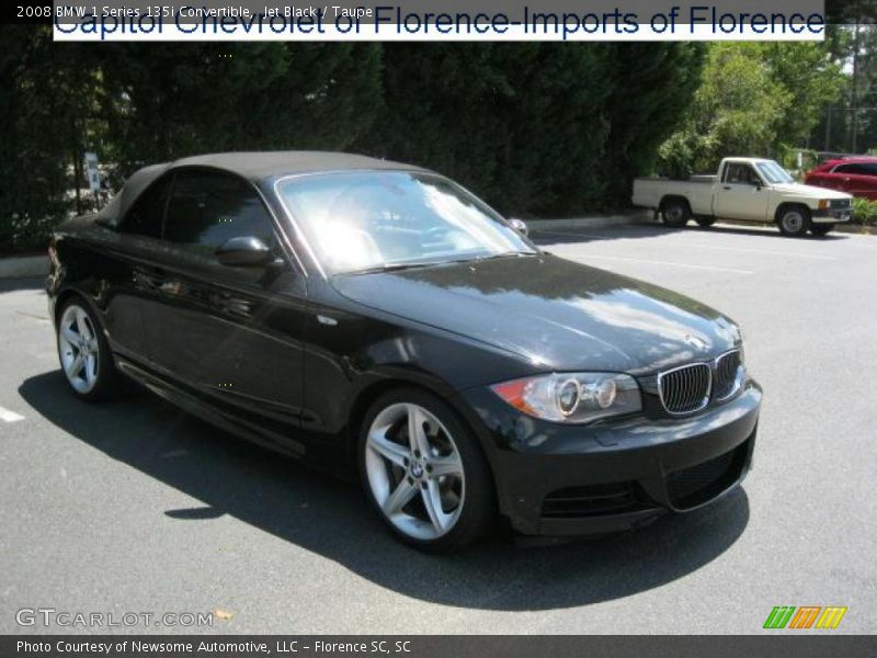 Jet Black / Taupe 2008 BMW 1 Series 135i Convertible