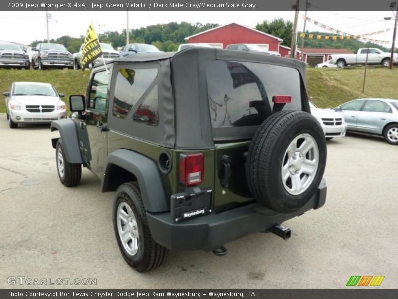 Jeep Green Metallic / Dark Slate Gray/Medium Slate Gray 2009 Jeep Wrangler X 4x4