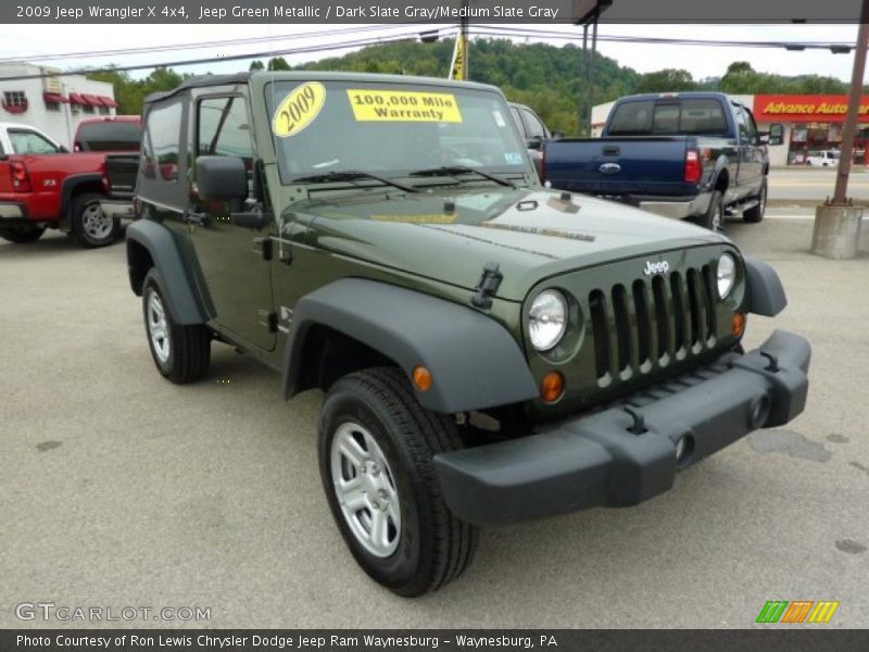 Jeep Green Metallic / Dark Slate Gray/Medium Slate Gray 2009 Jeep Wrangler X 4x4