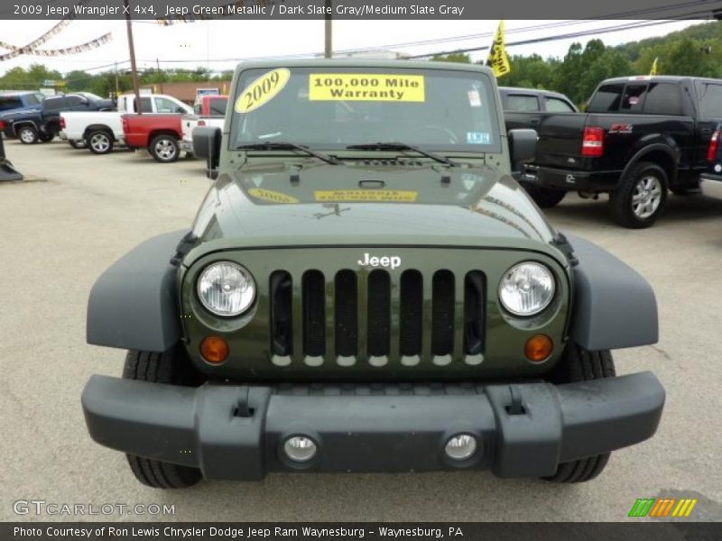 Jeep Green Metallic / Dark Slate Gray/Medium Slate Gray 2009 Jeep Wrangler X 4x4