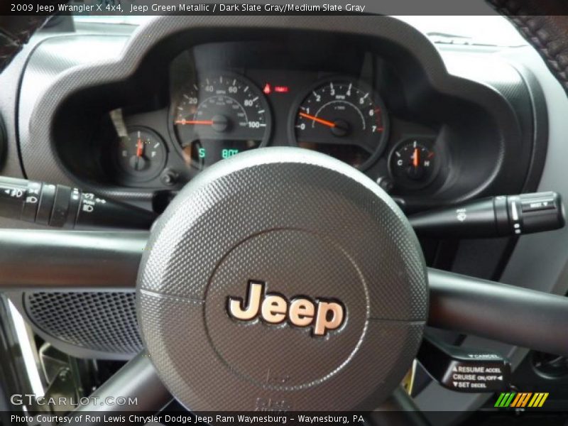 Jeep Green Metallic / Dark Slate Gray/Medium Slate Gray 2009 Jeep Wrangler X 4x4