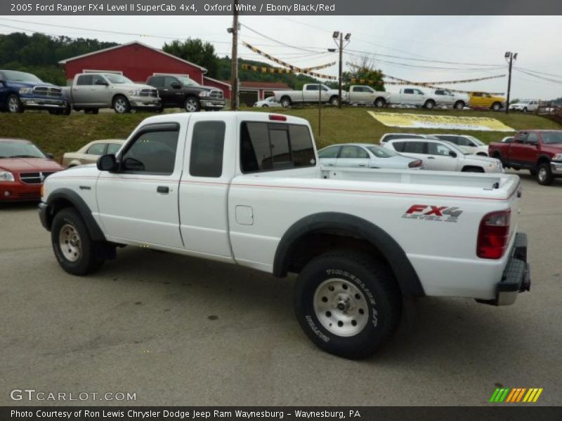 Oxford White / Ebony Black/Red 2005 Ford Ranger FX4 Level II SuperCab 4x4
