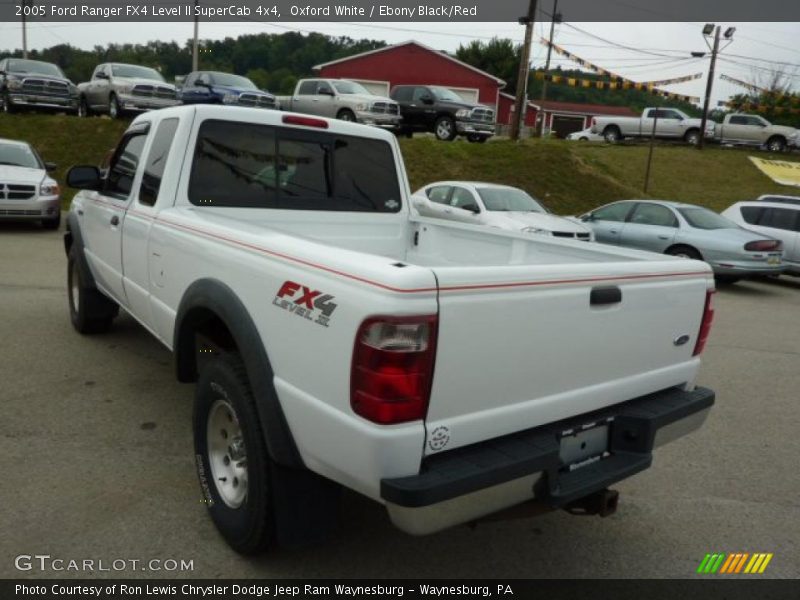 Oxford White / Ebony Black/Red 2005 Ford Ranger FX4 Level II SuperCab 4x4