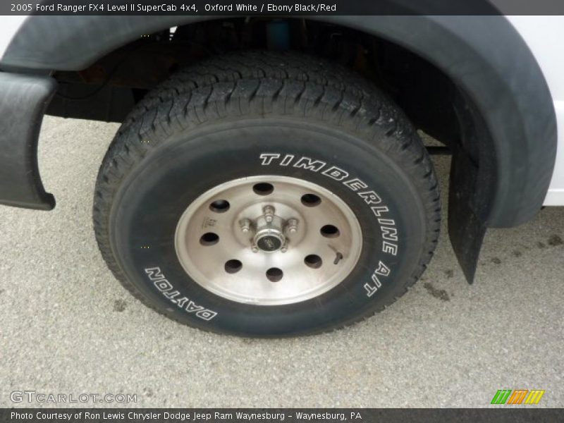 Oxford White / Ebony Black/Red 2005 Ford Ranger FX4 Level II SuperCab 4x4