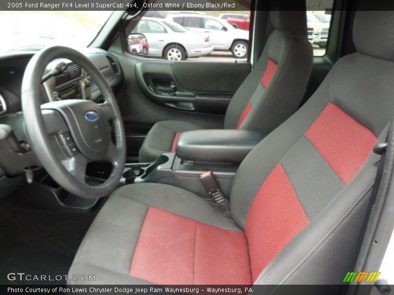 Oxford White / Ebony Black/Red 2005 Ford Ranger FX4 Level II SuperCab 4x4