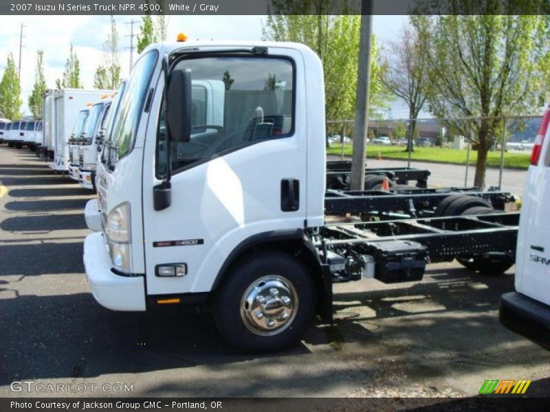 White / Gray 2007 Isuzu N Series Truck NPR 4500