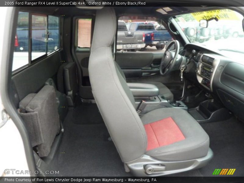 Oxford White / Ebony Black/Red 2005 Ford Ranger FX4 Level II SuperCab 4x4