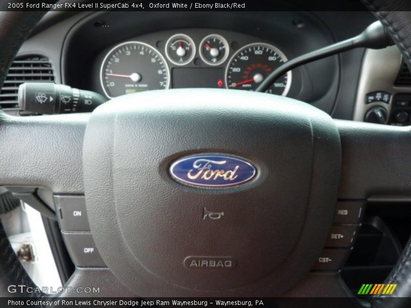 Oxford White / Ebony Black/Red 2005 Ford Ranger FX4 Level II SuperCab 4x4