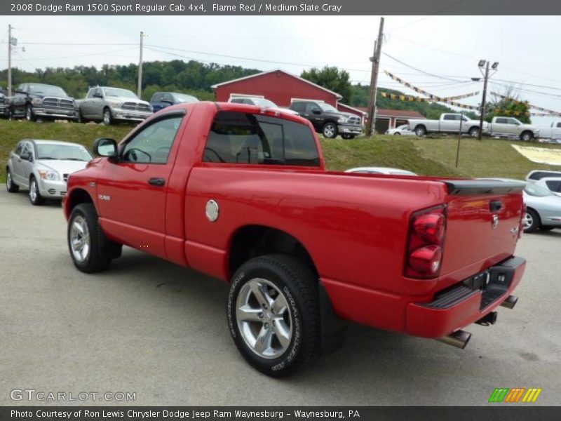 Flame Red / Medium Slate Gray 2008 Dodge Ram 1500 Sport Regular Cab 4x4