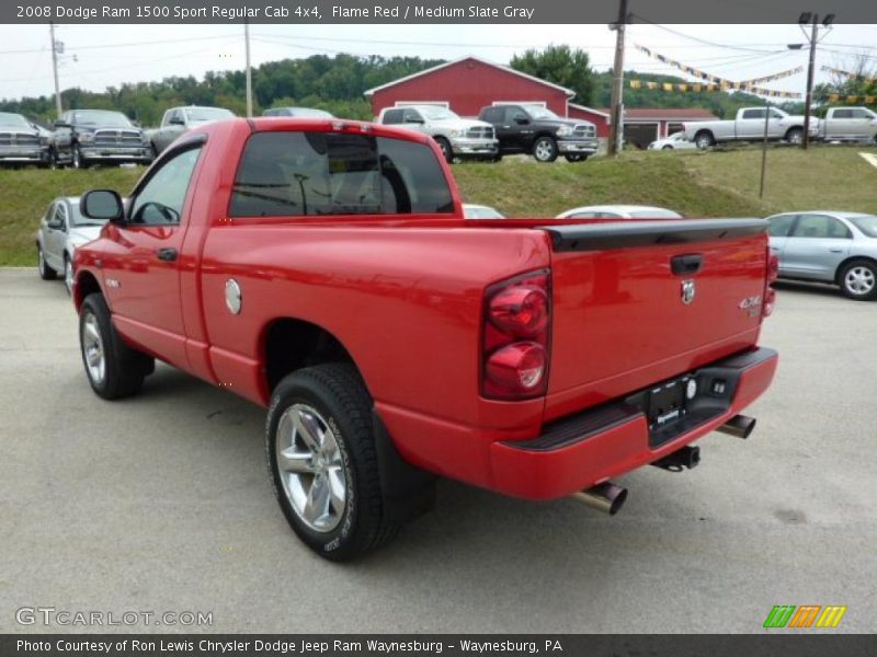 Flame Red / Medium Slate Gray 2008 Dodge Ram 1500 Sport Regular Cab 4x4