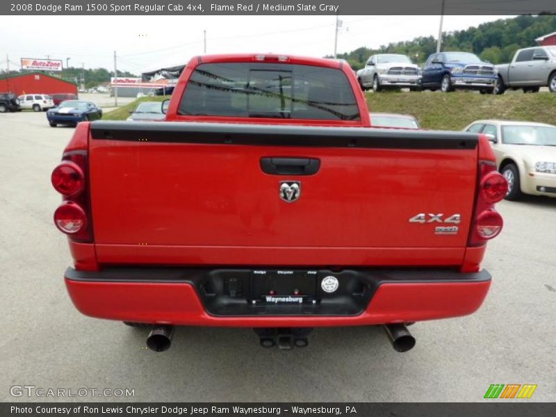 Flame Red / Medium Slate Gray 2008 Dodge Ram 1500 Sport Regular Cab 4x4