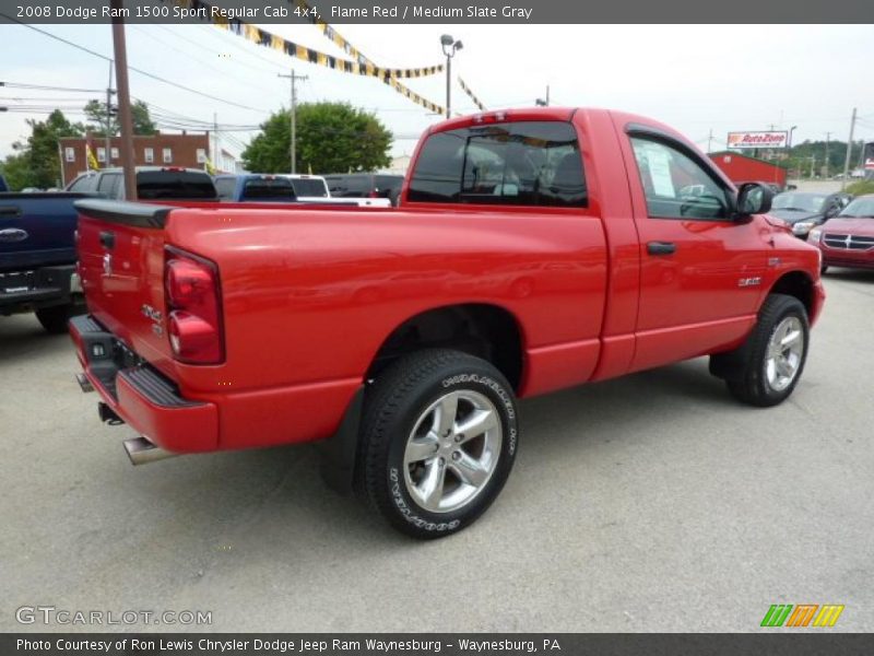 Flame Red / Medium Slate Gray 2008 Dodge Ram 1500 Sport Regular Cab 4x4