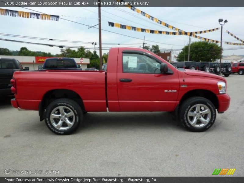 Flame Red / Medium Slate Gray 2008 Dodge Ram 1500 Sport Regular Cab 4x4