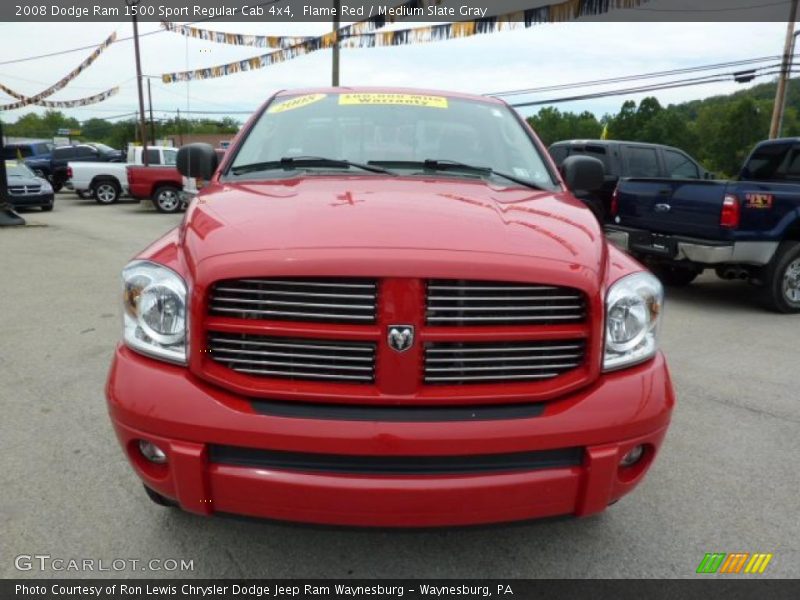 Flame Red / Medium Slate Gray 2008 Dodge Ram 1500 Sport Regular Cab 4x4