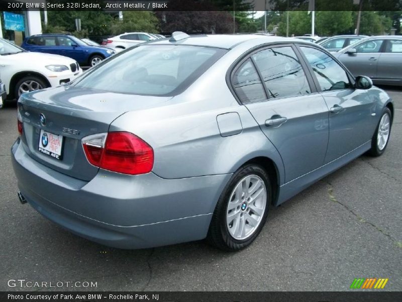 Arctic Metallic / Black 2007 BMW 3 Series 328i Sedan