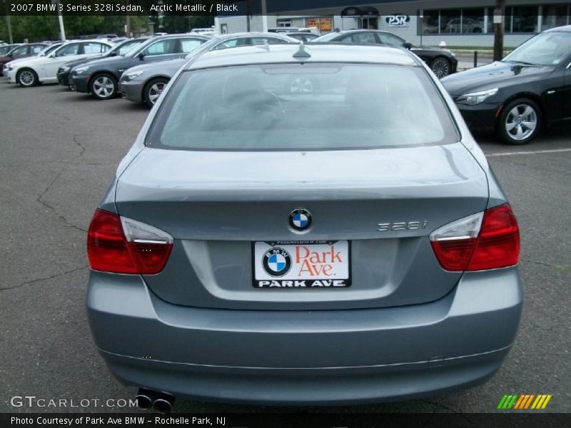 Arctic Metallic / Black 2007 BMW 3 Series 328i Sedan