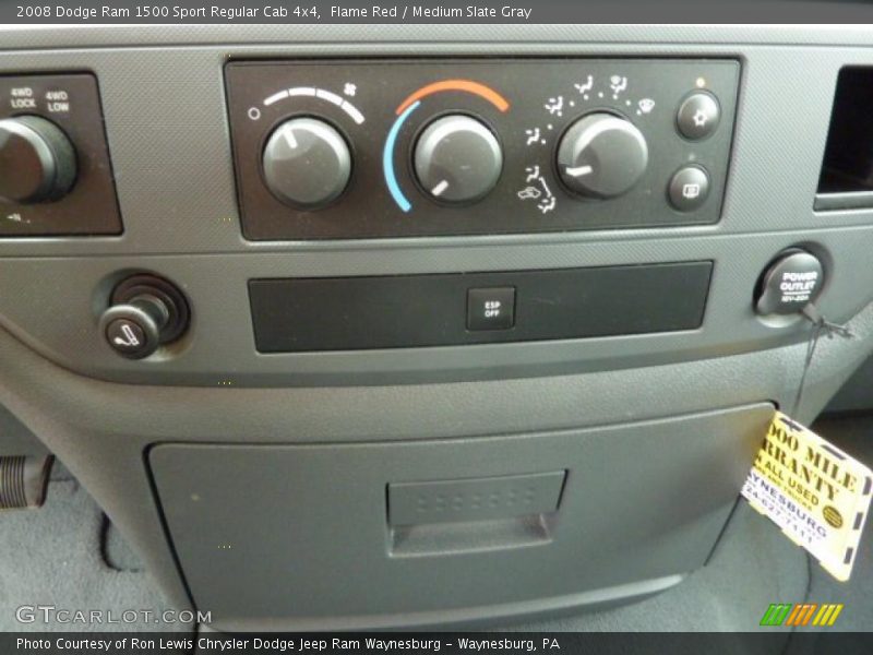 Flame Red / Medium Slate Gray 2008 Dodge Ram 1500 Sport Regular Cab 4x4