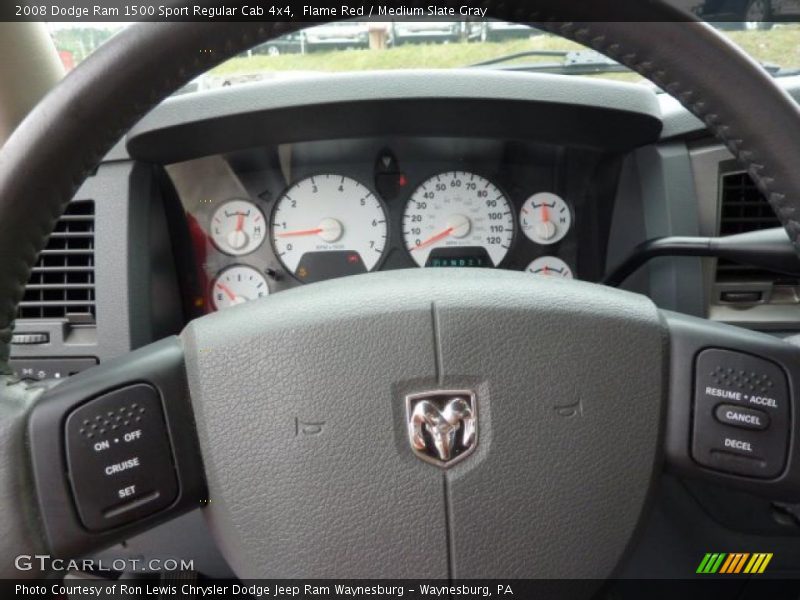 Flame Red / Medium Slate Gray 2008 Dodge Ram 1500 Sport Regular Cab 4x4