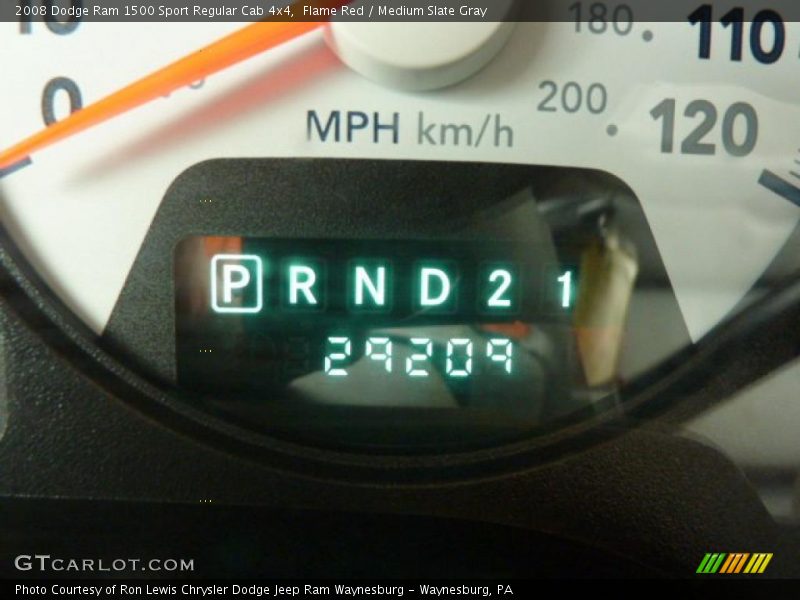 Flame Red / Medium Slate Gray 2008 Dodge Ram 1500 Sport Regular Cab 4x4