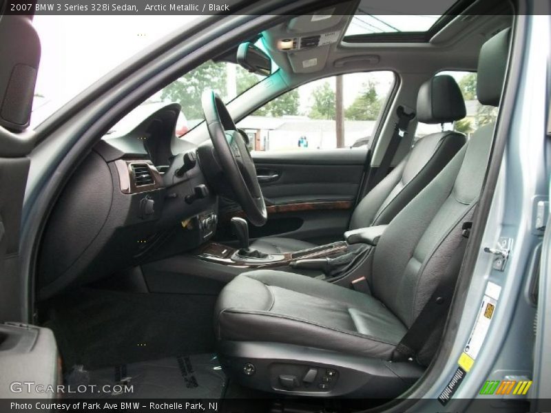 Arctic Metallic / Black 2007 BMW 3 Series 328i Sedan