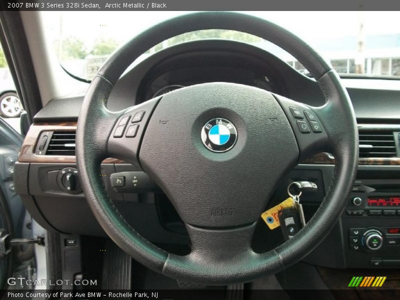 Arctic Metallic / Black 2007 BMW 3 Series 328i Sedan