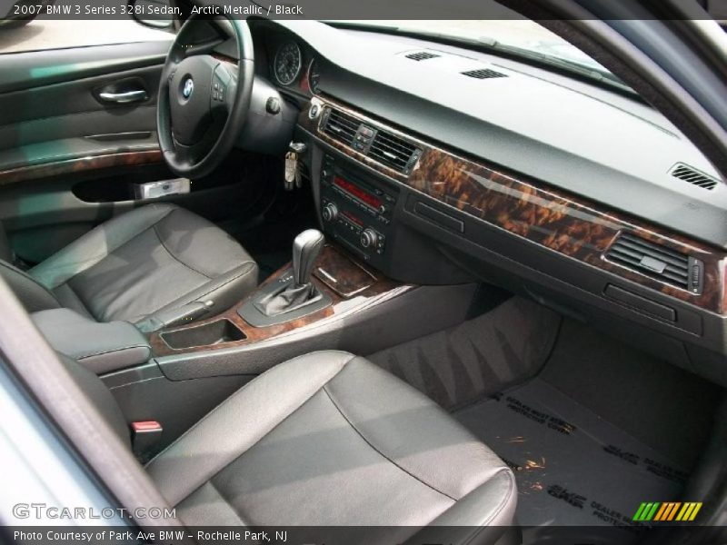Arctic Metallic / Black 2007 BMW 3 Series 328i Sedan