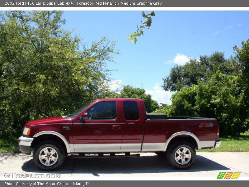 Toreador Red Metallic / Medium Graphite Grey 2003 Ford F150 Lariat SuperCab 4x4