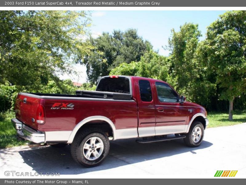 Toreador Red Metallic / Medium Graphite Grey 2003 Ford F150 Lariat SuperCab 4x4