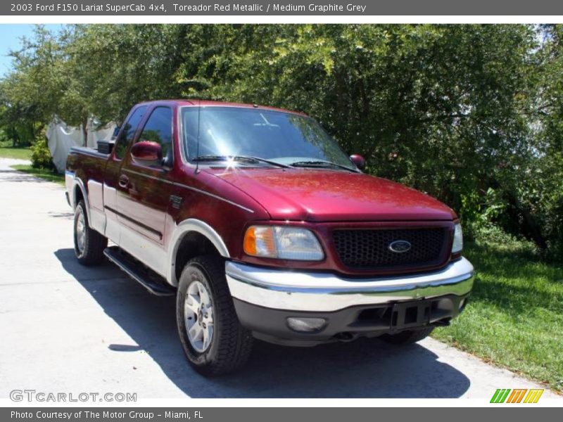 Toreador Red Metallic / Medium Graphite Grey 2003 Ford F150 Lariat SuperCab 4x4