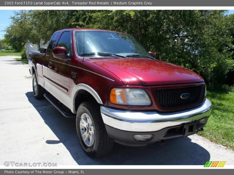 Toreador Red Metallic / Medium Graphite Grey 2003 Ford F150 Lariat SuperCab 4x4