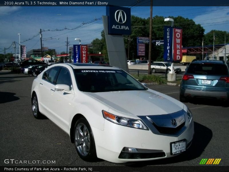 White Diamond Pearl / Ebony 2010 Acura TL 3.5 Technology