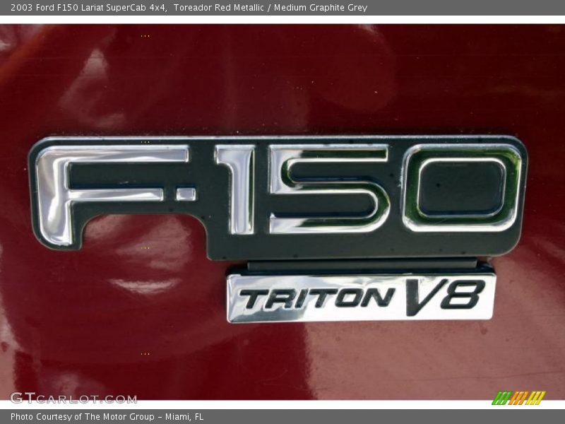Toreador Red Metallic / Medium Graphite Grey 2003 Ford F150 Lariat SuperCab 4x4