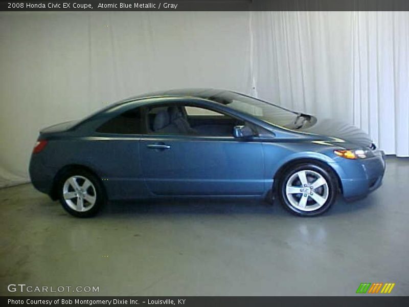 Atomic Blue Metallic / Gray 2008 Honda Civic EX Coupe