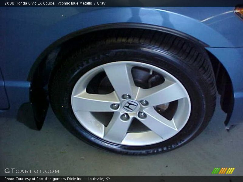 Atomic Blue Metallic / Gray 2008 Honda Civic EX Coupe