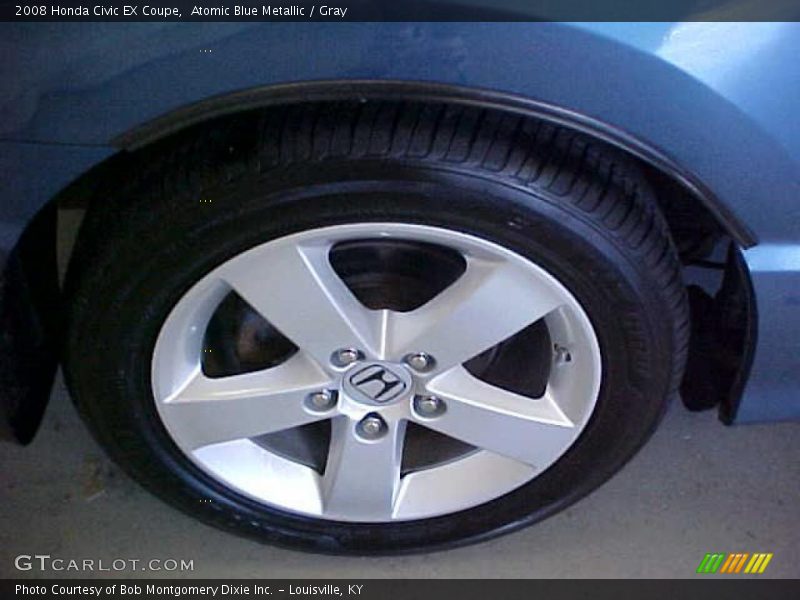 Atomic Blue Metallic / Gray 2008 Honda Civic EX Coupe
