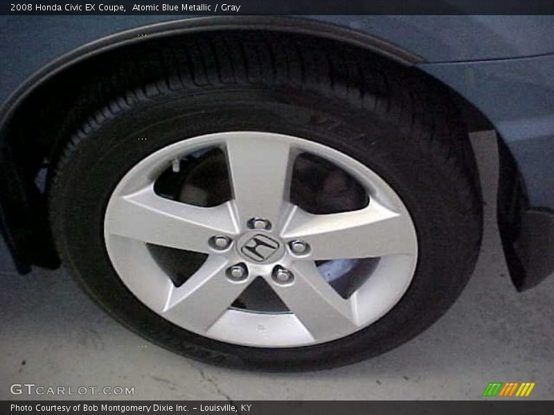 Atomic Blue Metallic / Gray 2008 Honda Civic EX Coupe