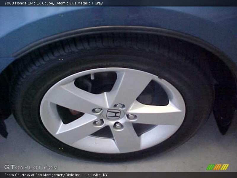 Atomic Blue Metallic / Gray 2008 Honda Civic EX Coupe