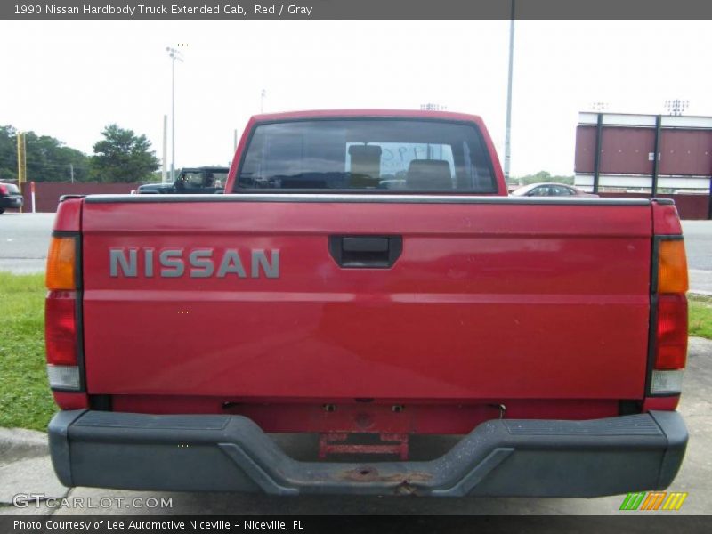 Red / Gray 1990 Nissan Hardbody Truck Extended Cab