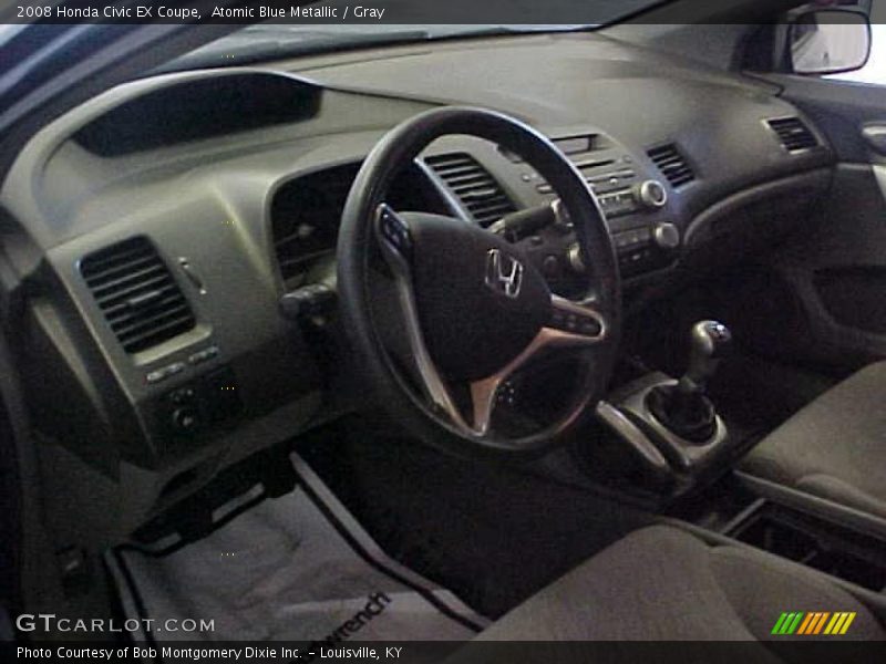 Atomic Blue Metallic / Gray 2008 Honda Civic EX Coupe