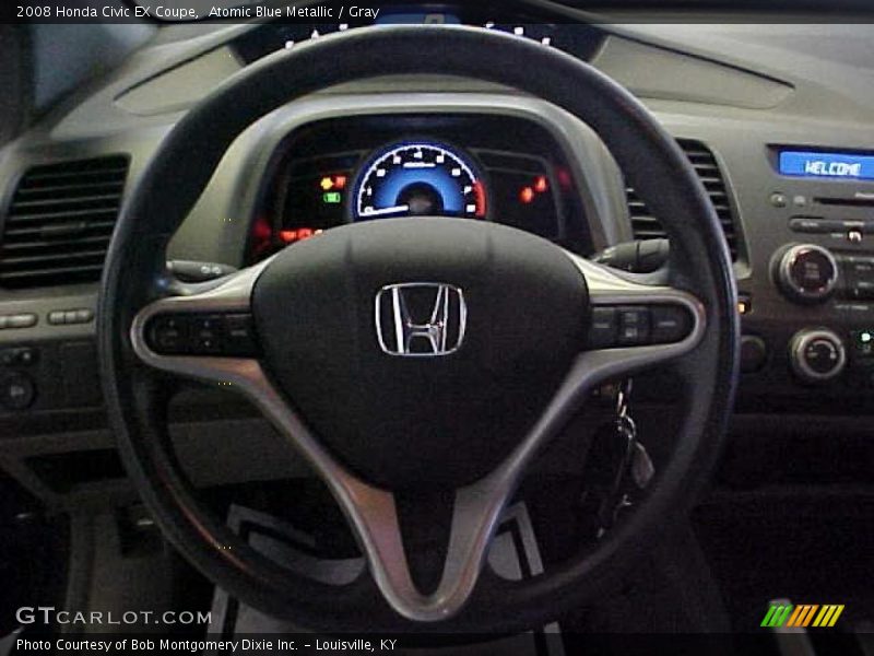 Atomic Blue Metallic / Gray 2008 Honda Civic EX Coupe