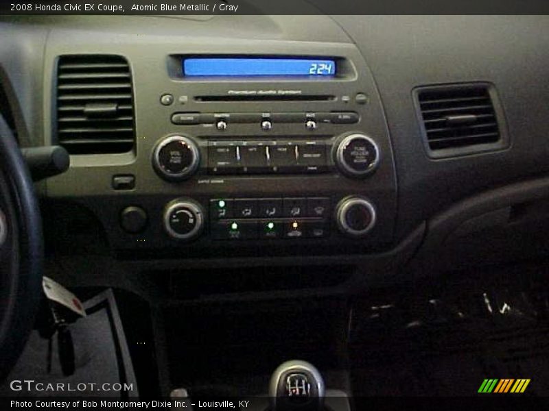 Atomic Blue Metallic / Gray 2008 Honda Civic EX Coupe
