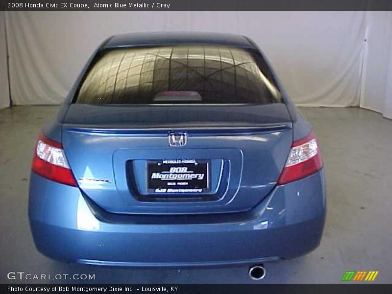 Atomic Blue Metallic / Gray 2008 Honda Civic EX Coupe