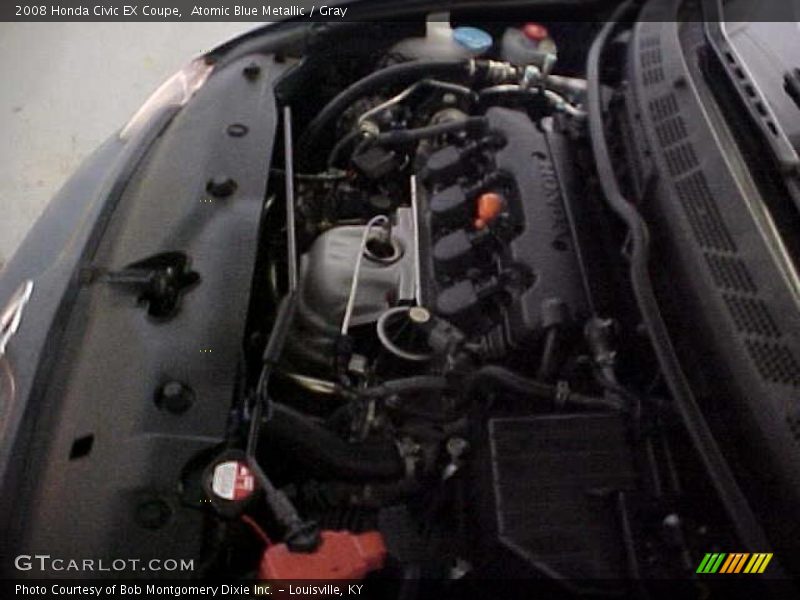 Atomic Blue Metallic / Gray 2008 Honda Civic EX Coupe