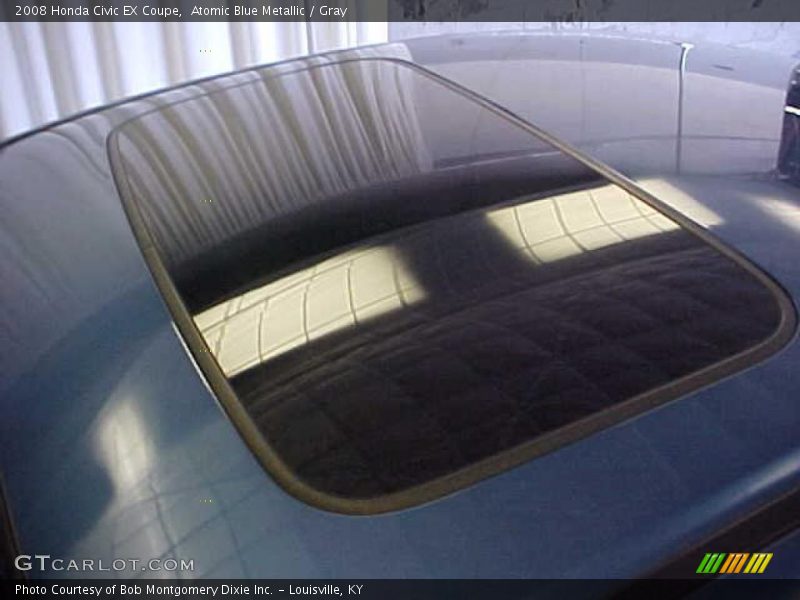 Atomic Blue Metallic / Gray 2008 Honda Civic EX Coupe