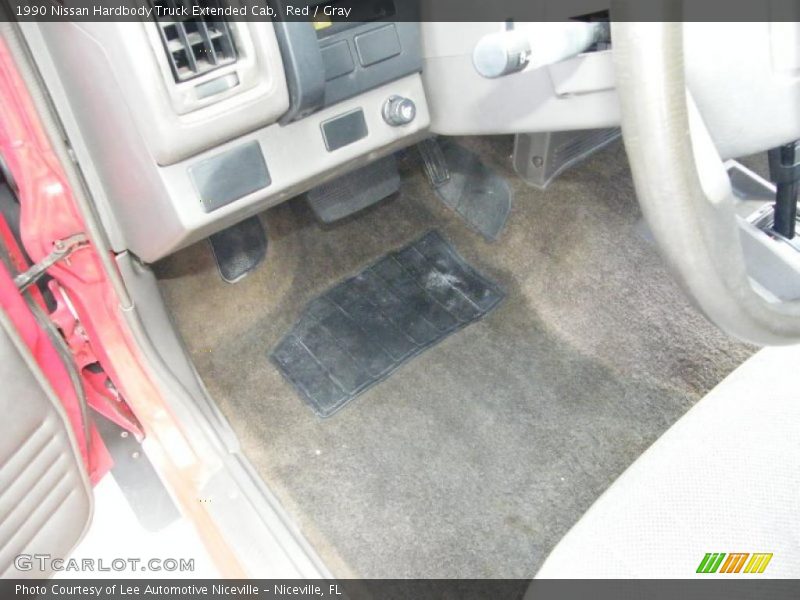 Red / Gray 1990 Nissan Hardbody Truck Extended Cab
