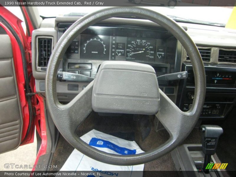 Red / Gray 1990 Nissan Hardbody Truck Extended Cab