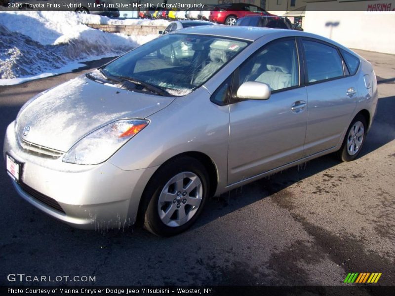 Millenium Silver Metallic / Gray/Burgundy 2005 Toyota Prius Hybrid