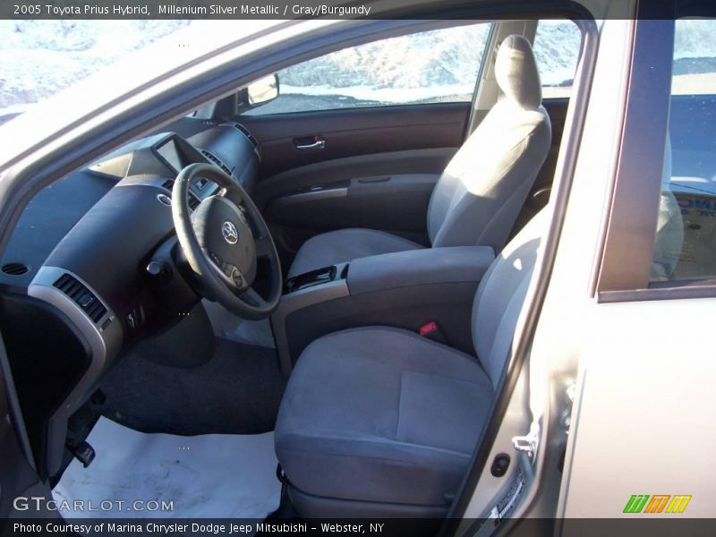 Millenium Silver Metallic / Gray/Burgundy 2005 Toyota Prius Hybrid